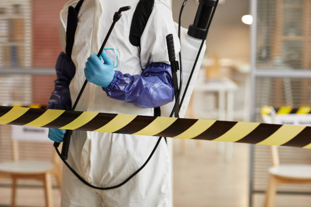Professional Biohazard Cleanup technician working in Pike, NH